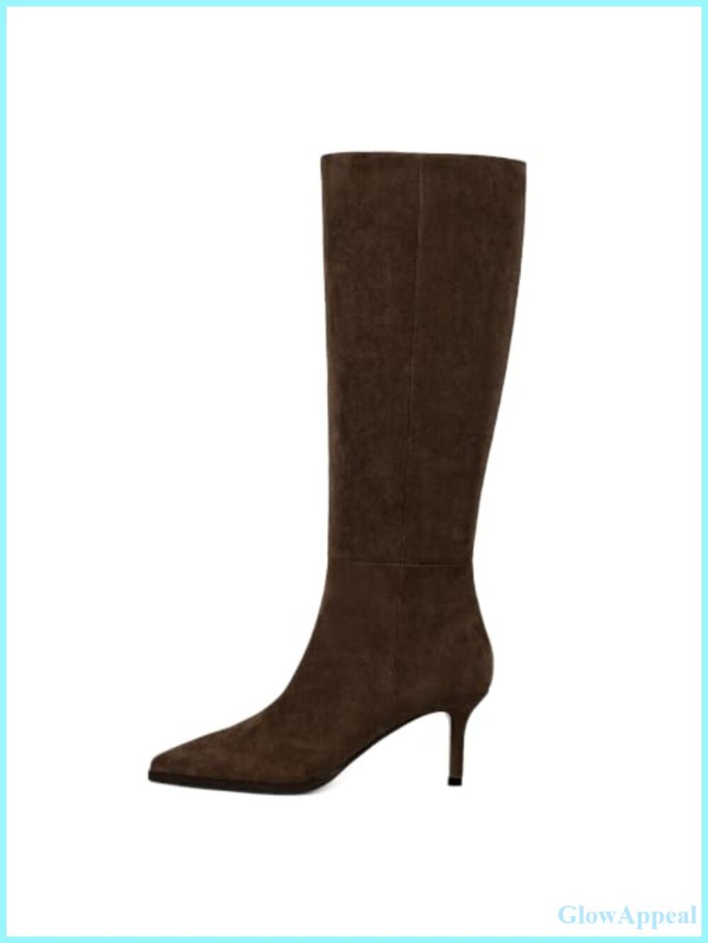 Knee High Boots Women Pointed Toe Stiletto Heel Side Zipper